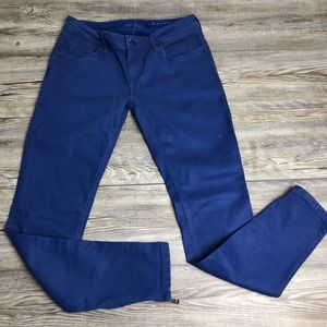 Burberry Brit Bayswater skinny jeans size 28 zip ankle Cobalt Blue